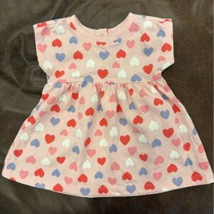 Baby Girl Valentine’s Day Heart Dress Red Pink Purple 6-9 Months